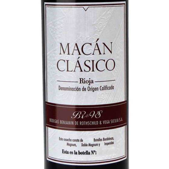 Benjamin de Rothschild - Vega Sicilia Macán Clásico | Vivino English
